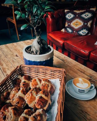 Hot crossed buns at Blend